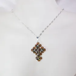 Pendant 45cm - Ciara-Silver Chain - Pendant 45cm - Laiton argenté